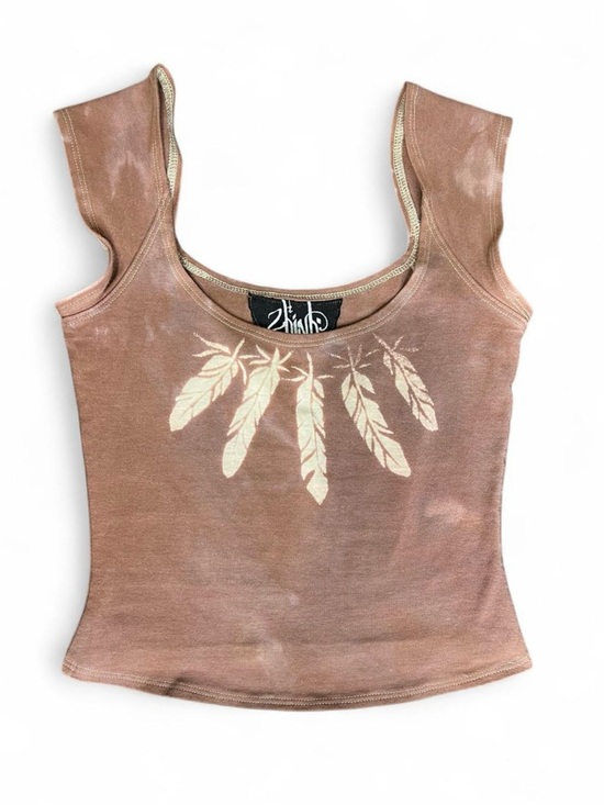 Zhinh By Zoë Tops - Zhinh by Zoë purple feather top, size xs